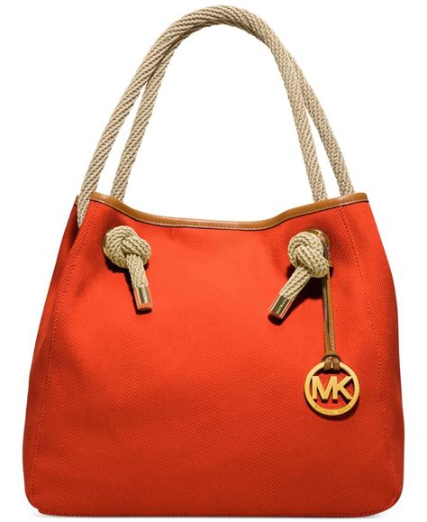 michael kors marina striped grab bag|MICHAEL Michael Kors Marina Large Grab Bag Citrus/White .